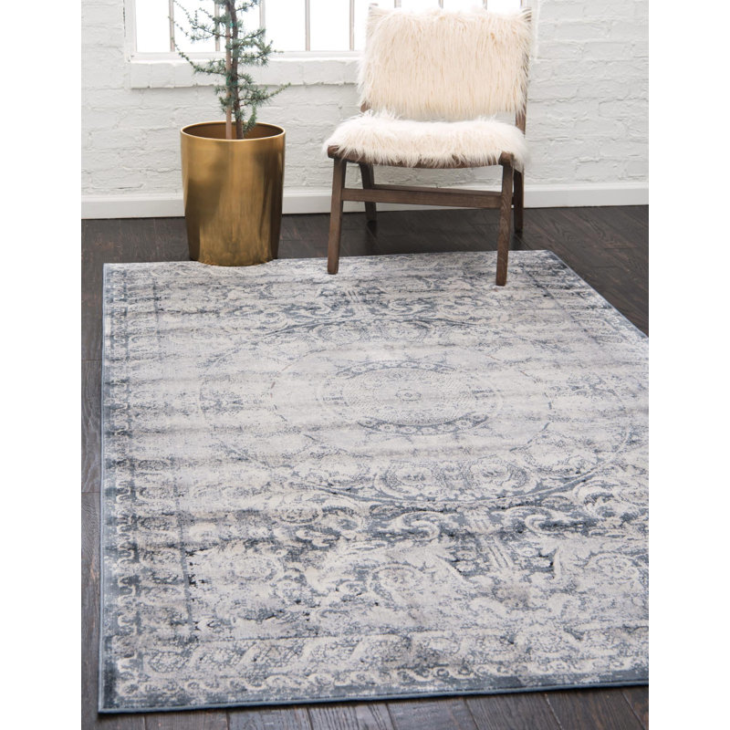 Laurel Foundry Modern Farmhouse Abbeville Oriental Dark Blue/Ivory Area